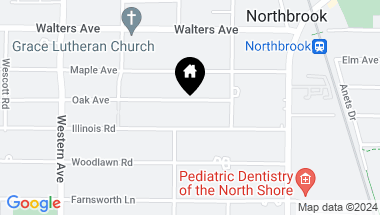 Map of 2141 Oak Avenue, Northbrook IL, 60062