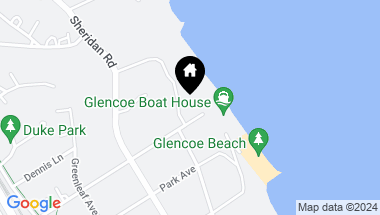 Map of 67 Beach Road, Glencoe IL, 60022