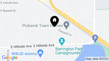 Map of 615 Hill Street, Barrington IL, 60010