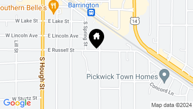 Map of 345 E Russell Street, Barrington IL, 60010