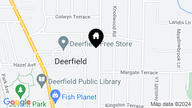 Map of 1036 Warrington Road, Deerfield IL, 60015