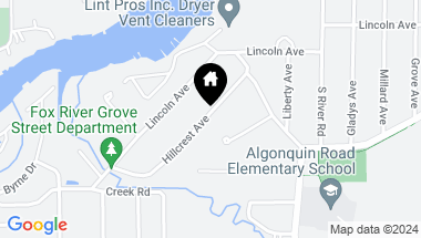 Map of 1115 Hillcrest Avenue, Fox River Grove IL, 60021