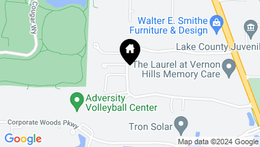 Map of 16022 Woodbine Drive, Vernon Hills IL, 60061