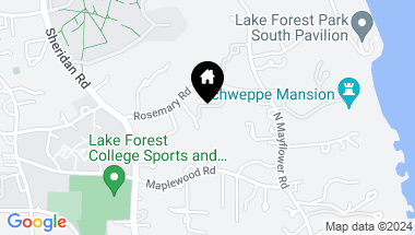 Map of 901 Rosemary Road, Lake Forest IL, 60045