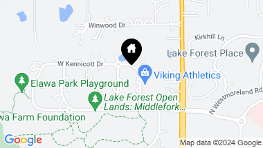 Map of 1100 Olmsted Drive, Lake Forest IL, 60045
