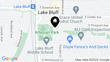 Map of 116 Ravine Avenue, Lake Bluff IL, 60044