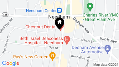 Map of 105 Chestnut # 35, Needham MA, 02492