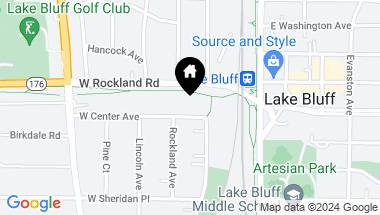Map of 44 W Center Avenue, Lake Bluff IL, 60044