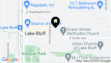 Map of 213 E Scranton Avenue, Lake Bluff IL, 60044
