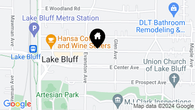 Map of 215 E Scranton Avenue, Lake Bluff IL, 60044