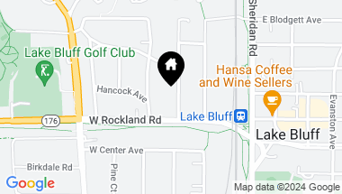 Map of 624 Rockland Avenue, Lake Bluff IL, 60044
