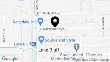 Map of 115 E Washington Avenue, Lake Bluff IL, 60044