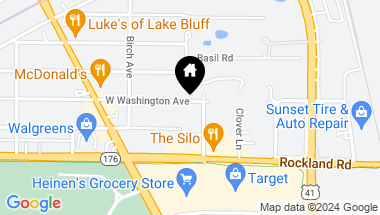 Map of 696 W Washington Avenue, Lake Bluff IL, 60044
