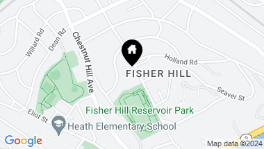 Map of 129 Fisher Avenue, Brookline MA, 02445