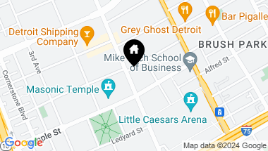 Map of 2952 CASS Avenue, Detroit MI, 48201