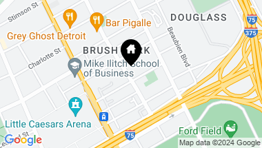 Map of 2654 John R Street 10, Detroit MI, 48201