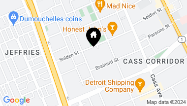 Map of 677 SELDEN Street, Detroit MI, 48201