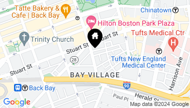 Map of 47 Winchester Street, Boston MA, 02116