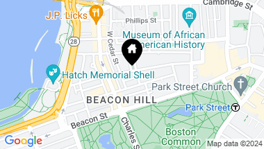 Map of 92 Mount Vernon Street, Boston MA, 02108