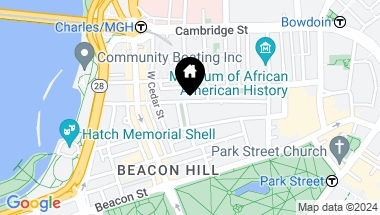 Map of 17 Louisburg Square, Boston MA, 02108