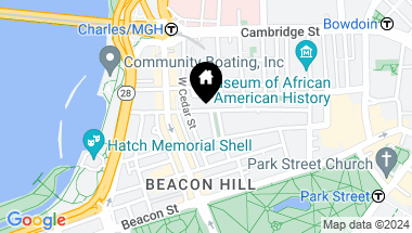 Map of 20 Louisburg Square, Boston MA, 02108