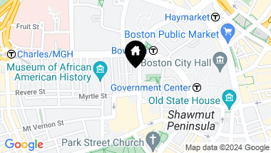 Map of 33 Bowdoin Street, Boston MA, 02114
