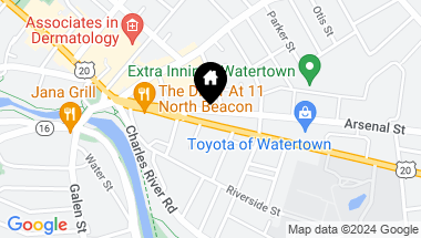 Map of 34-36 N Beacon St, Watertown MA, 02472