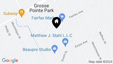 Map of 877 Lakepointe, Grosse Pointe Park MI, 48230