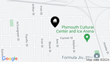 Map of 599 ANN Street, Plymouth MI, 48170