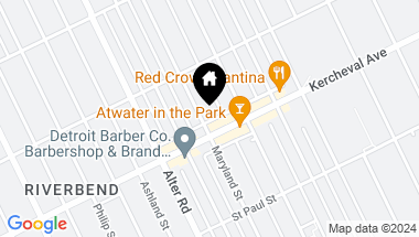 Map of 1212 MARYLAND Street, Grosse Pointe Park MI, 48230
