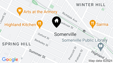 Map of 125 Highland Ave, Somerville MA, 02143