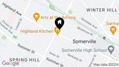 Map of 147 Highland Ave, Somerville MA, 02143
