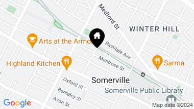 Map of 55 Montrose St, Somerville MA, 02143