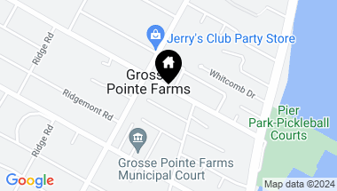 Map of 71 Moross, Grosse Pointe Farms MI, 48236
