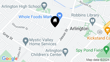 Map of 26 Bartlett Ave, Arlington MA, 02476