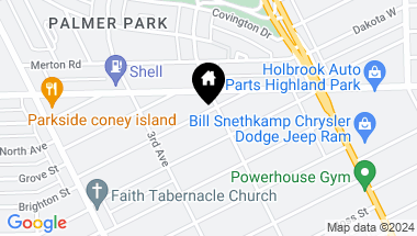 Map of 57 GROVE Street, Highland Park MI, 48203