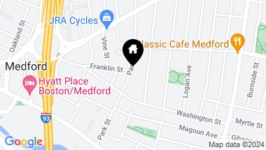 Map of 91-93 Park St, Medford MA, 02155