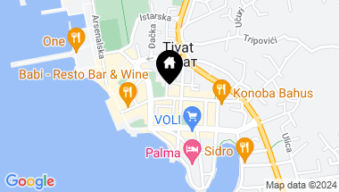 Map of Tivat Porto Montenegro, Tivat 19, 85320