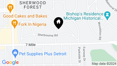Map of 3290 Sherbourne Road, Detroit MI, 48221