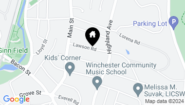 Map of 23 Lawson Road, Winchester MA, 01890