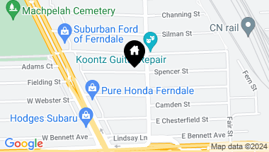Map of 342 SPENCER Street, Ferndale MI, 48220