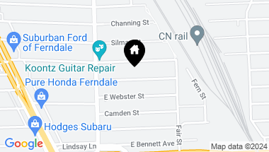 Map of 631 SPENCER Street, Ferndale MI, 48220
