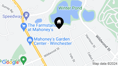 Map of 76 Yale St, Winchester MA, 01890