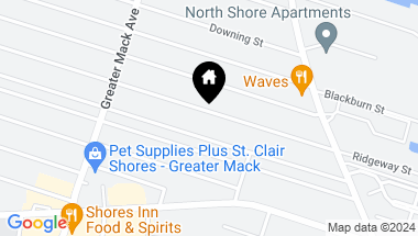 Map of 22514 RIDGEWAY Street, St Clair Shores MI, 48080
