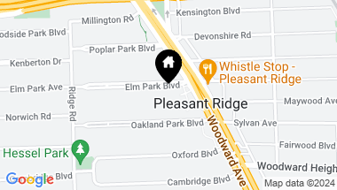 Map of 7 ELM PARK Boulevard, Pleasant Ridge MI, 48069