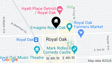 Map of 111 N MAIN Street 309, Royal Oak MI, 48067