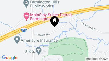 Map of 37124 Howard Road, Farmington Hills MI, 48331