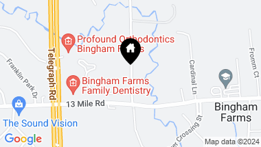 Map of 31011 Pioneer Avenue, Bingham Farms Vlg MI, 48025
