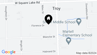 Map of 55 FLORENCE Drive, Troy MI, 48098