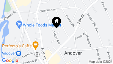 Map of 37 Maple Ave, Andover MA, 01810
